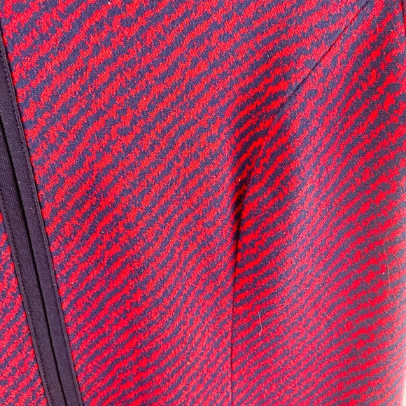 Talbots Red and Blue Striped Short Sleeved Sheath Dress Knee-Length Size 16 - Picture 3 of 10